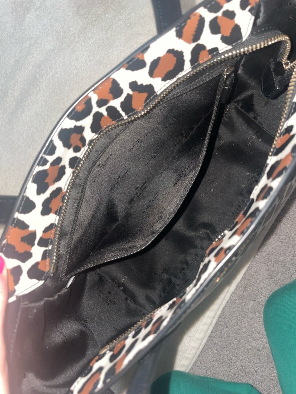 Kate Spade Leopard Print Tote Bag with Black Handles - Picture 6 of 7
